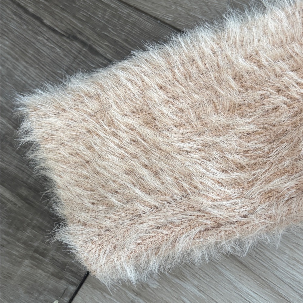 Industry Republic Clothing Cozy Faux Fur Fuzzy Knit Button Front Ribbed Cardigan - Picture 9 of 11